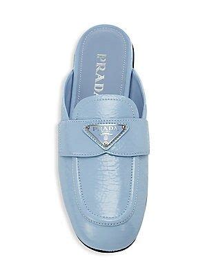 prada beige mules|Prada naplak leather mules.